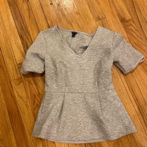 Ann Taylor Size XS grey women’s work shirt peplum.